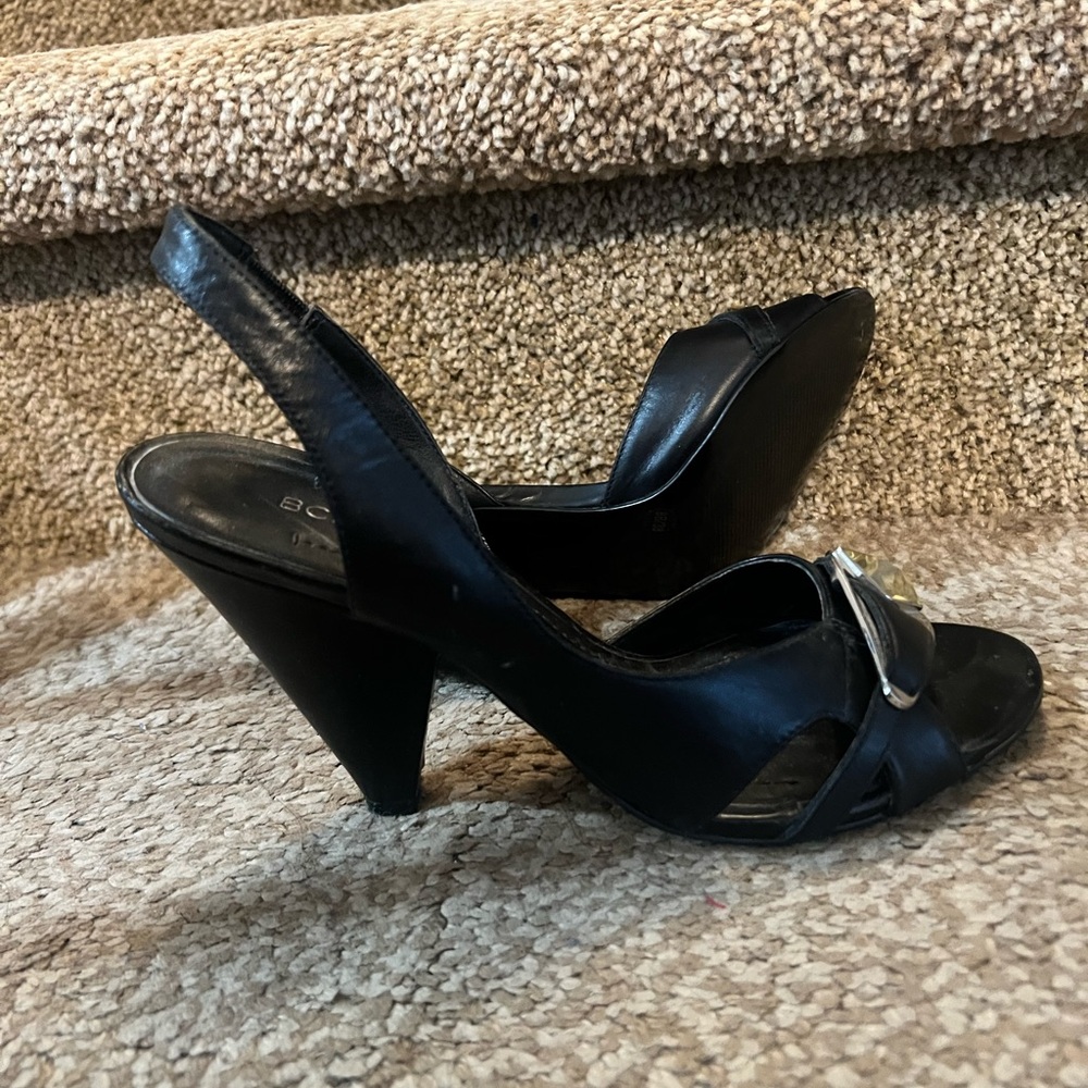 Bcbgeneration Black Heels With Silver Accent - image 2